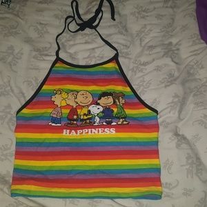 Forever21 peanuts family crop top